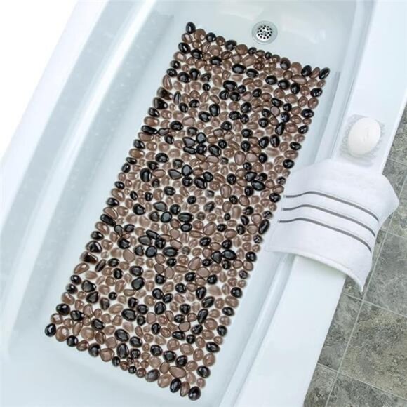 SlipX Solutions Extra Long Deep Foot Massager Bath Tub & Shower Mat 38x17 - Picture 8 of 8